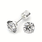 Classic Solitaire Earrings | White Gold