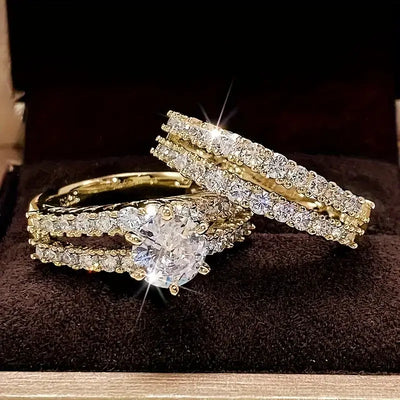 Eternal Radiance Ring Set | Gold