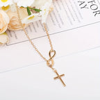 Eternal Cross Pendant Necklace | Gold