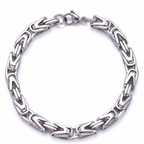 Lucian Crown Link Bracelet | White Gold
