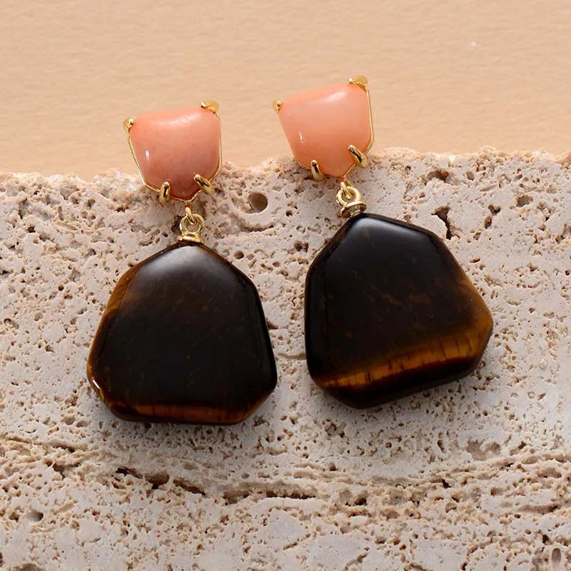 Modern Geometry Drop Earrings