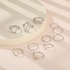 Pack 11 Vintage Silver Rings