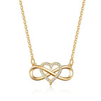 Love Knot Infinity Necklace | Gold