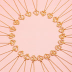 Floral Charm Initial Necklace | Gold