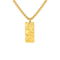 Ziven Hammered Bar Necklace | Gold