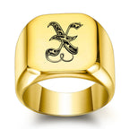 Classic Noble Initial Ring | Gold