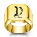 Classic Noble Initial Ring | Gold