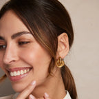 Statement Interlocking Earrings | Gold