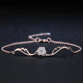 Classic Rose Gold Sparkling Crystal Flower Bracelet