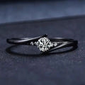Vintage Black Gold Crystal Ring